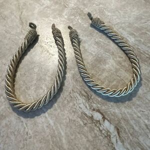 2 Braided Drapery Tie Backs
